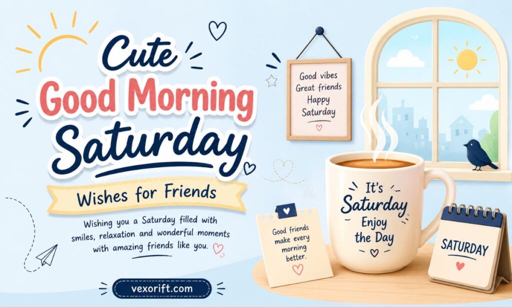 Cute Good Morning Saturday Wishes for Friends